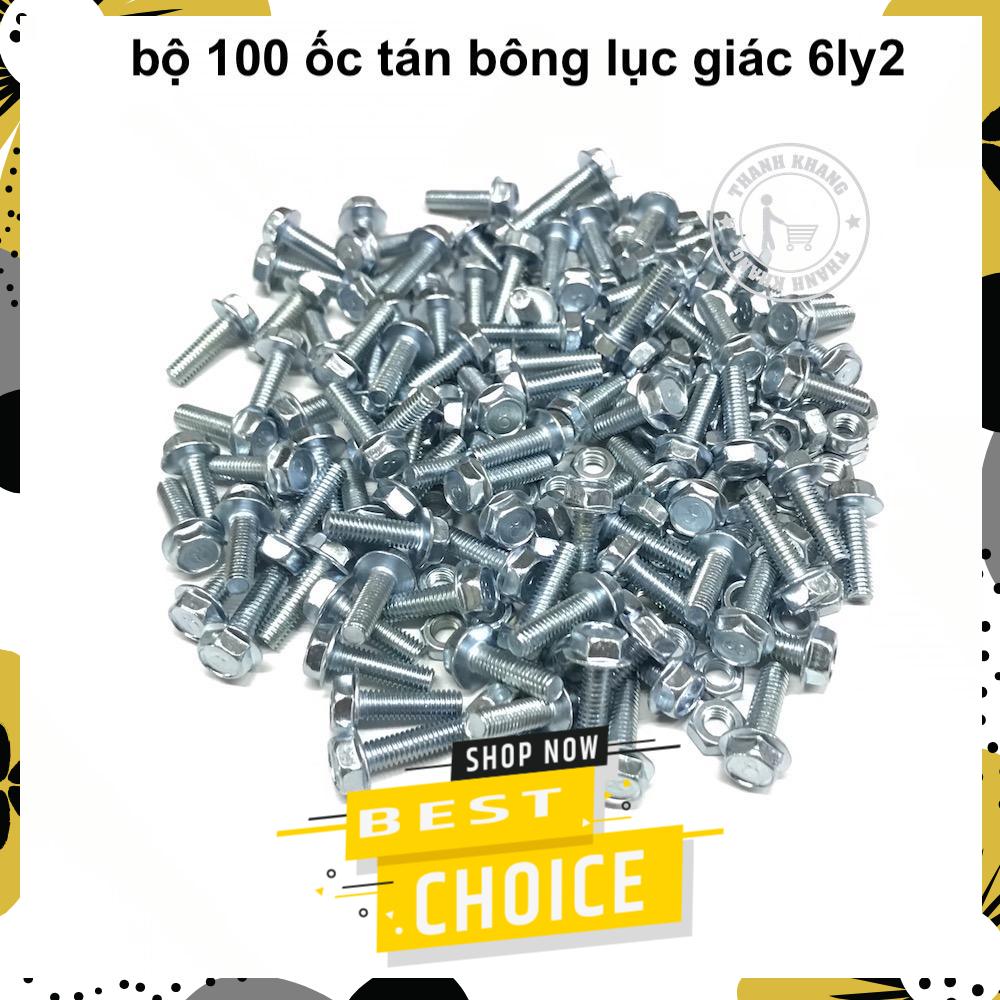 [HCM]Bộ 100 ốc tán bông lục giác 6ly2 Thanh Khang 022000007
