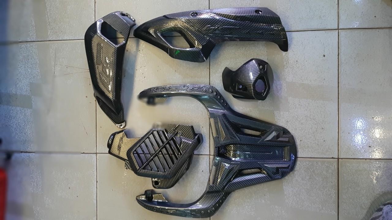 combo 5 món ốp đen carbon cho xe sh đời 2017 đến 2019