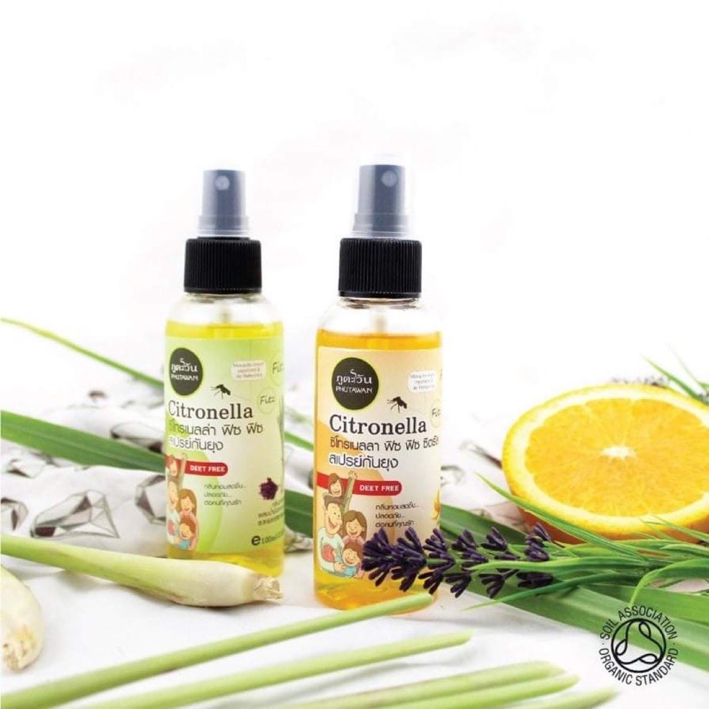 Xịt đuổi muỗi Citronella Phutawan Thái Lan