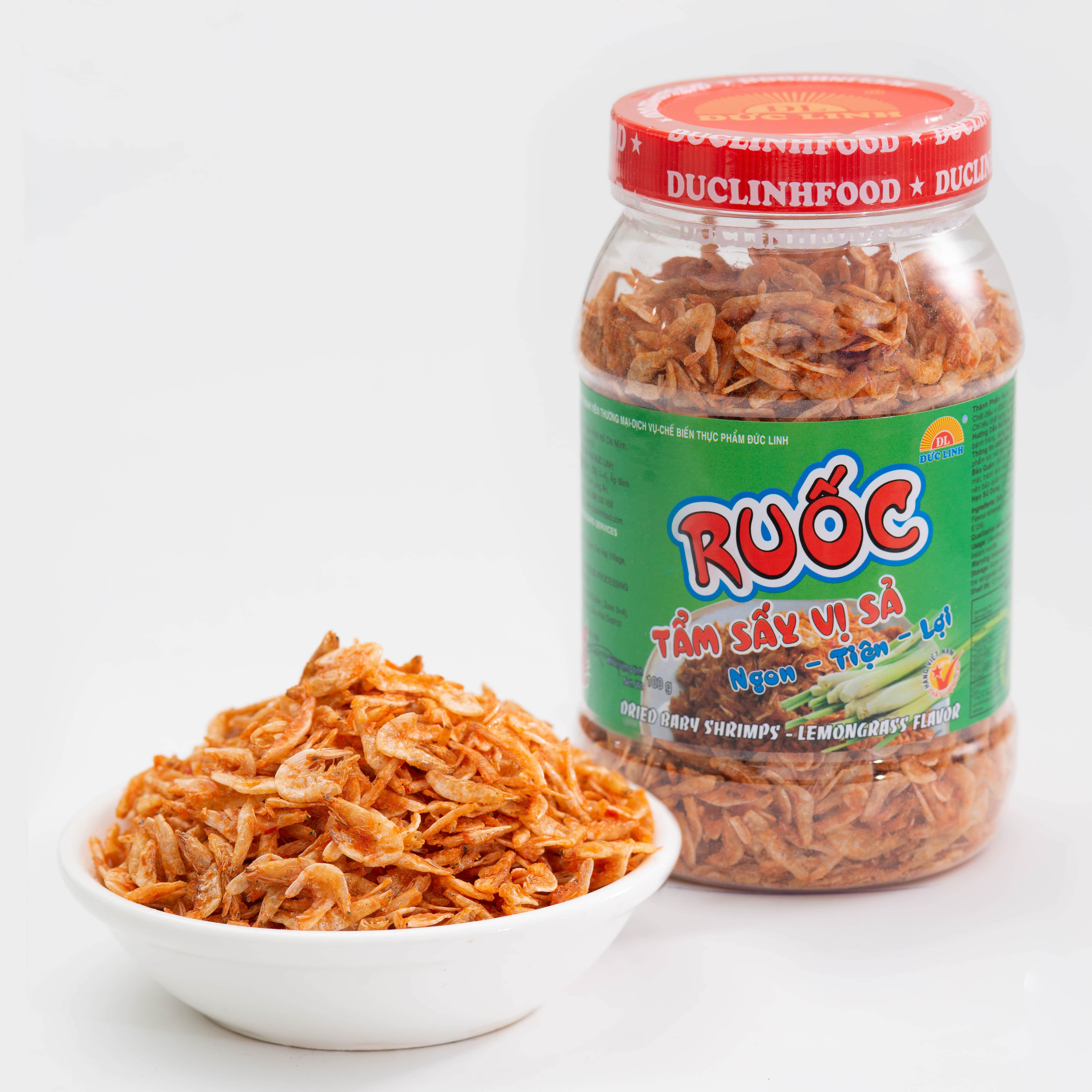 Ruốc sấy (Tép Sấy) Tẩm Vị Ớt Túi Zip 500g
