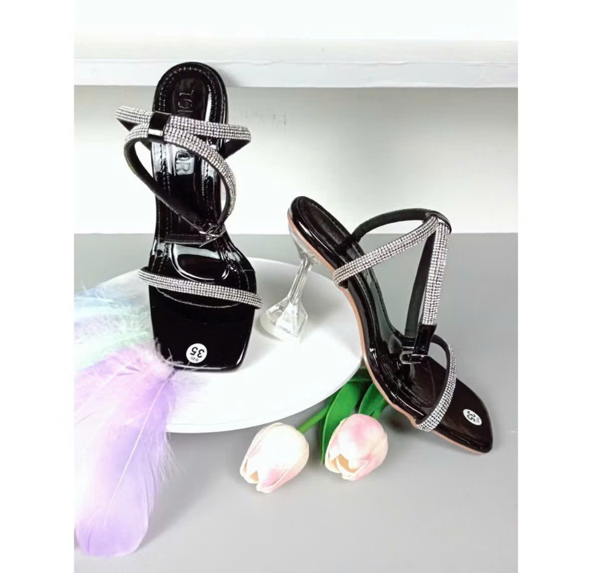 giày sandal 9p dây đá đá siêu sang chảnh chân.