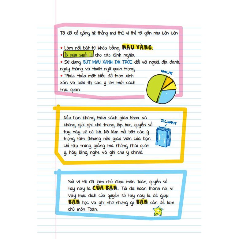 Sách Sổ Tay Toán Học - Tổng Hợp Kiến Thức Toán Học Từ Toán Lớp 4 Đến Toán Tớp 9 - Á Châu Books, Bìa Cứng In Màu