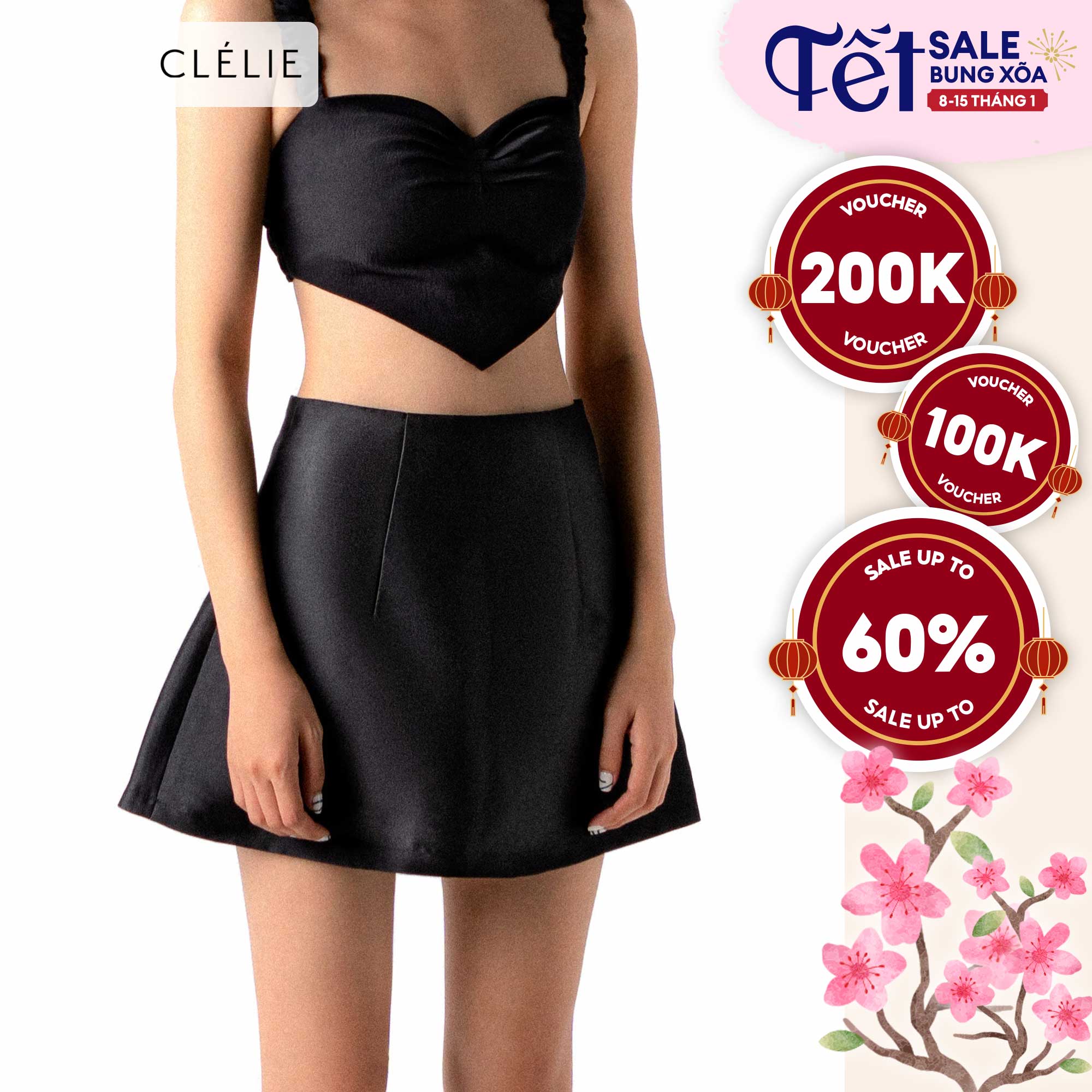 Chân váy ngắn chữ A MOCHA SKIRT - CLÉLIE