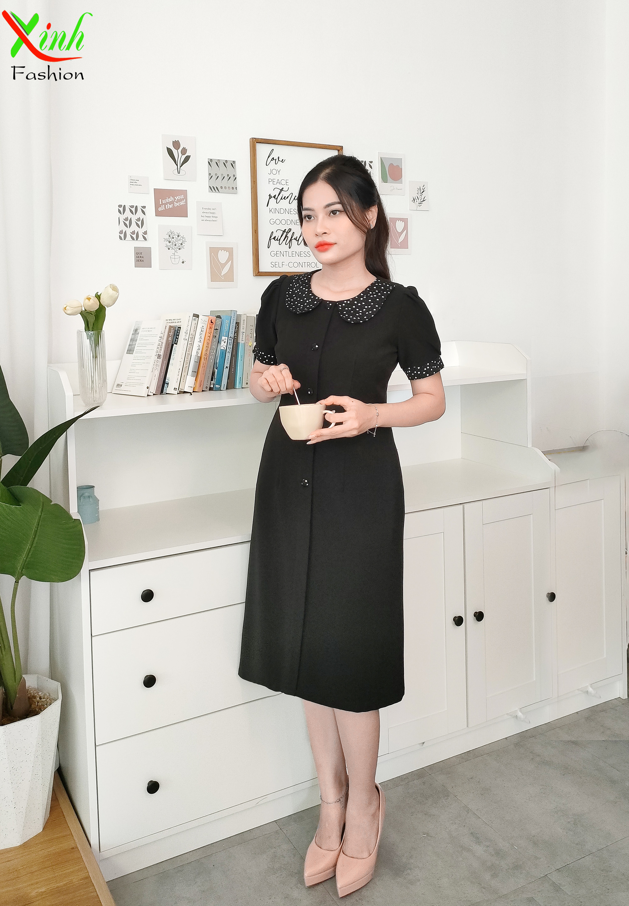 Đầm suông A cổ peter pan trẻ trung tôn dáng DL753-DL755