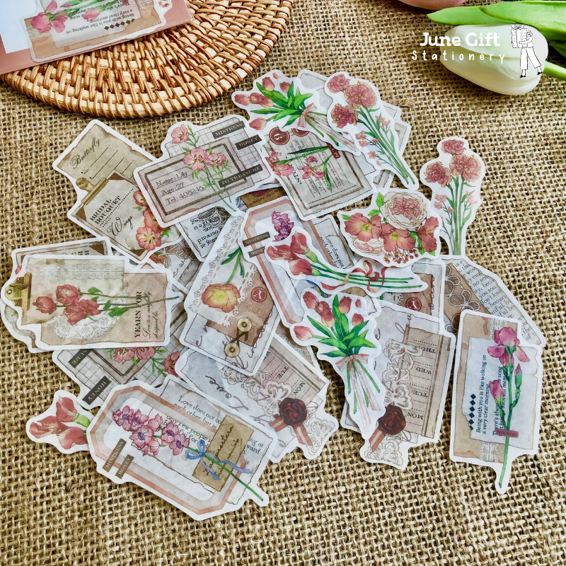 Sticker Washi Hoa Vintage - Infeel Me