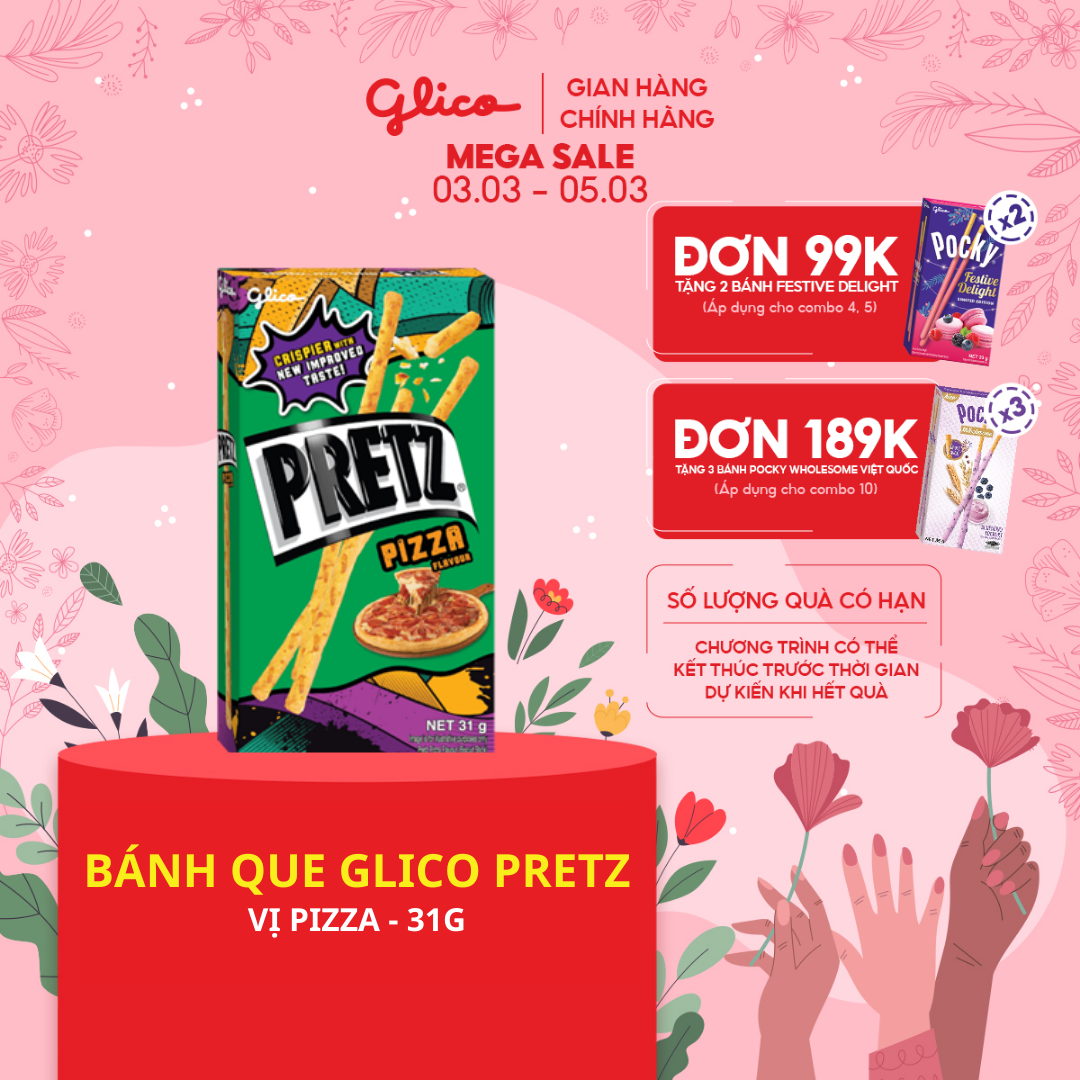 Hộp Lẻ - Bánh Snack Que Pretz Vị Pizza 31G