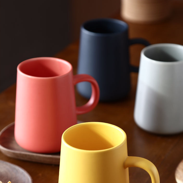 🌸Ly sứ cao cấp 450ml dáng trơn màu pastel siêu yêu🌸