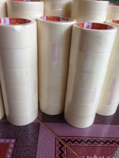 01 Cuộn Băng Dính Giấy 1Cm - 2Cm - 5Cm Dày 14M