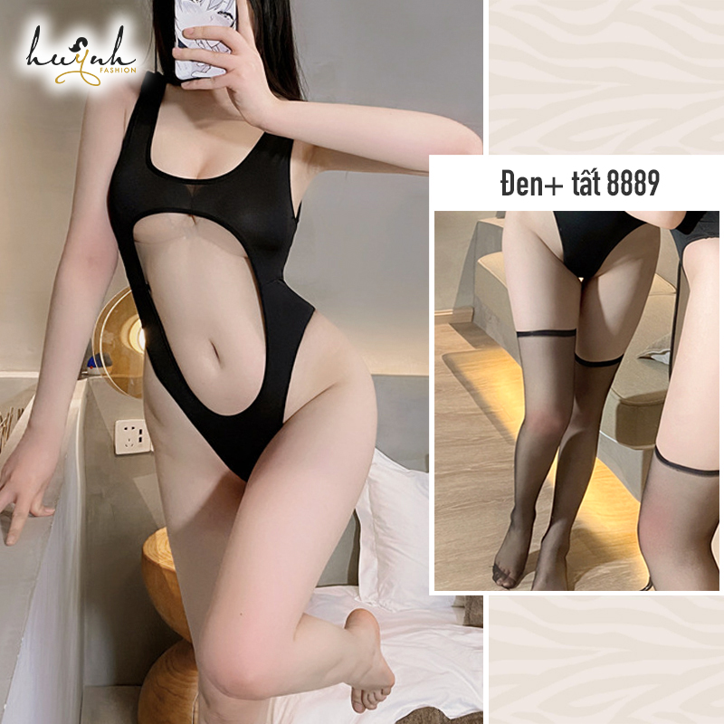 Bodysuit Trơn Cut Out Bụng Sexy - B57