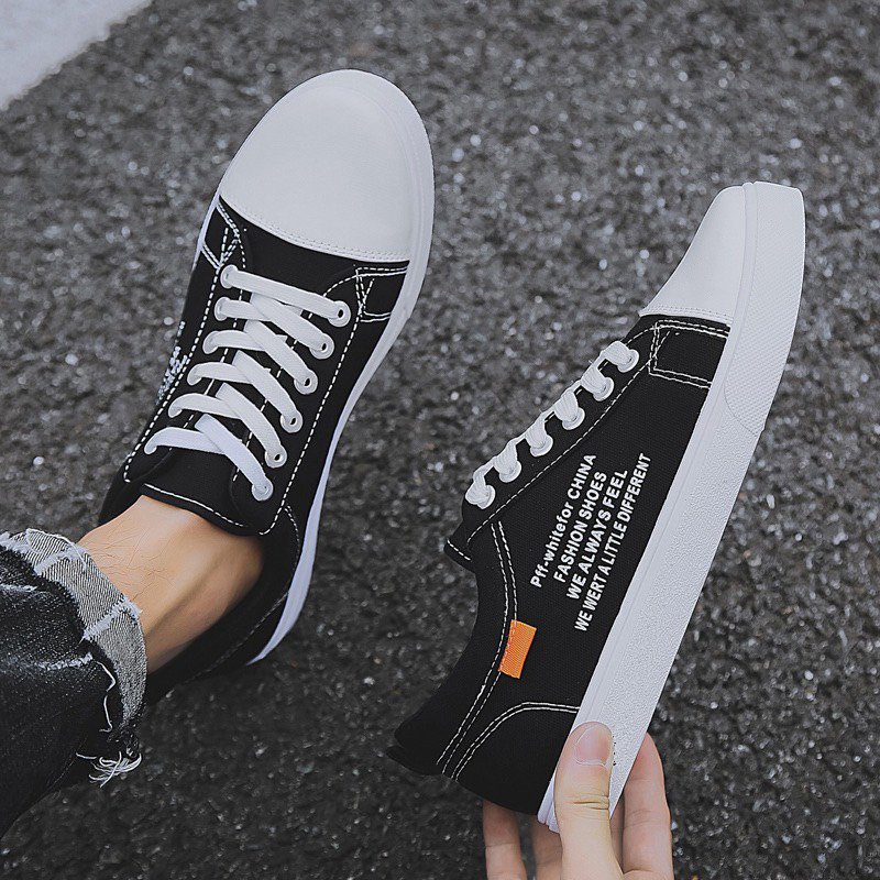 Giày sneaker thể thao nam Da Pu PFF Đính Tem Cam