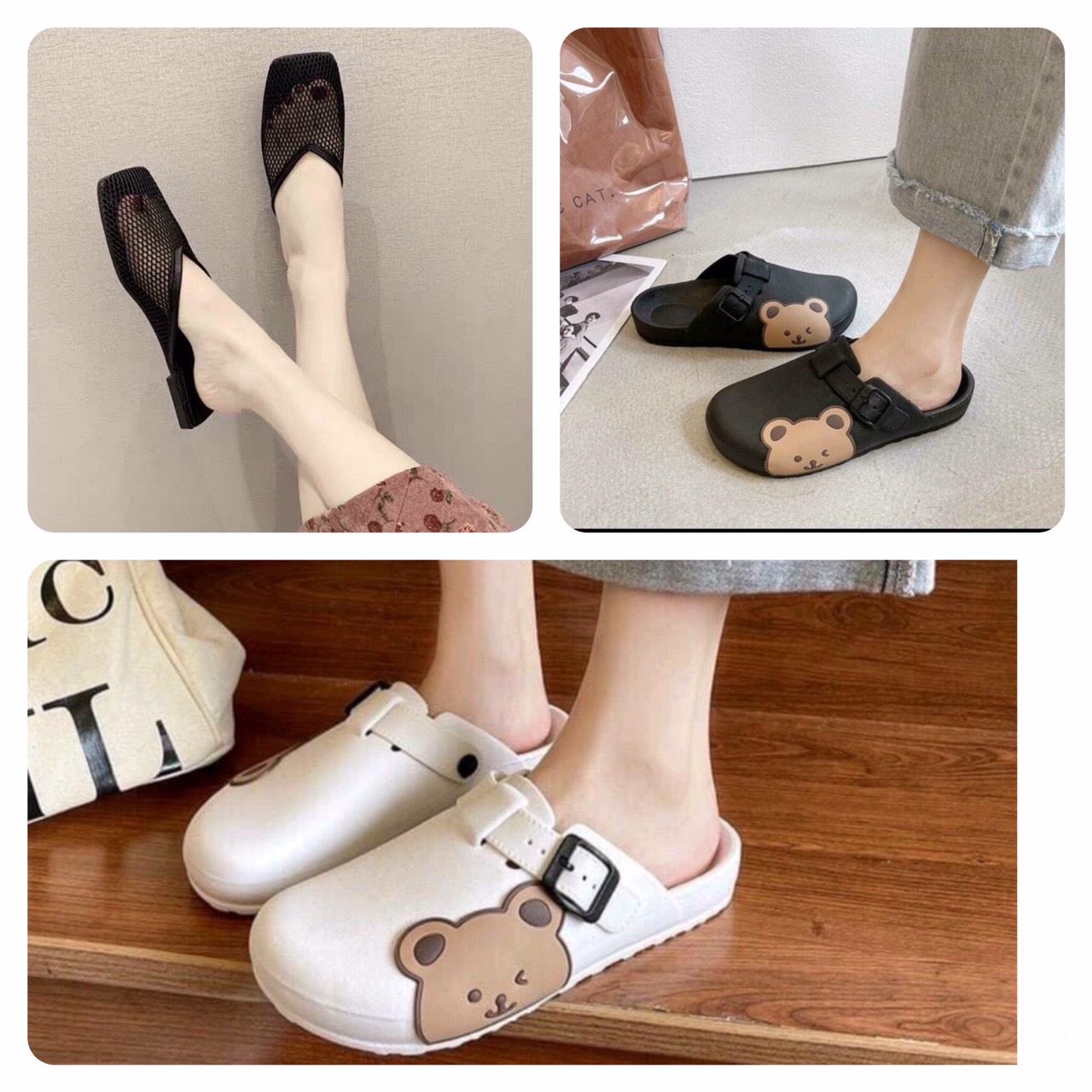 ( Ngẫu Nhiên) Xả lỗ giày đi mưa đi nắng