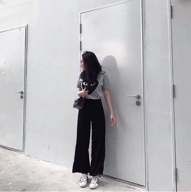 [HCM]Quần ống rộng from dài cạp cao (chất vải cát)