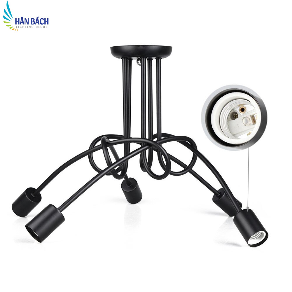 [HCM]Bộ đèn thả trần trang trí nhà quán cà phê (Tặng kèm 5 bóng tròn Led Bulb 5W ánh sáng vàng)