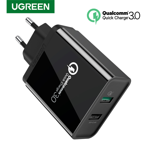 Ugreen 30W USB QC Charger QC3.0+5V 2.4A 30W FCP Wall Charger Quick Charge For Huawei Oppo Vivo Xiaomi Realme iPhone