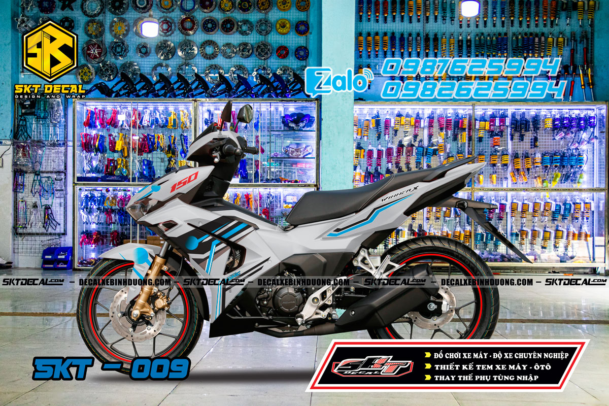 Tem trùm winner x v3 xanh bạc chỉ 009