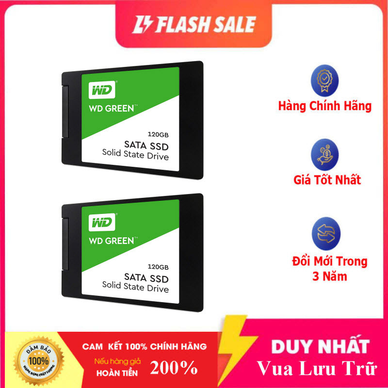 Bảng giá [Best Seller] Combo VIP SSD 120Gb Western Digital Green Box Hoa - Bảo Hành 1 Đổi 1 Phong Vũ