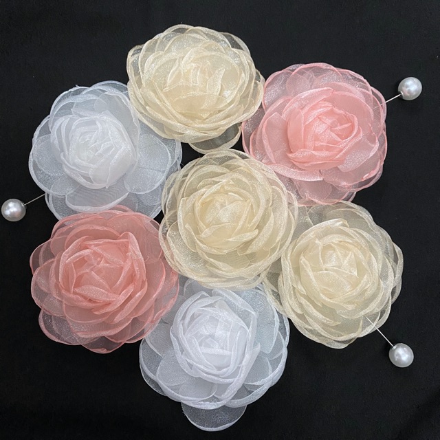 [HCM]Tag hoa voan cài áo không nhuỵ