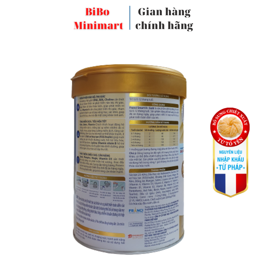 Sữa bột Franci Smart 1+ Gold lon 800G