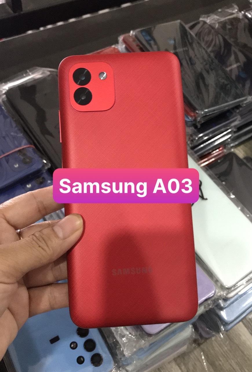 Bộ xương vỏ Samsung A03 ( bộ gồm lưng, xương, phím bấm, kính camera)