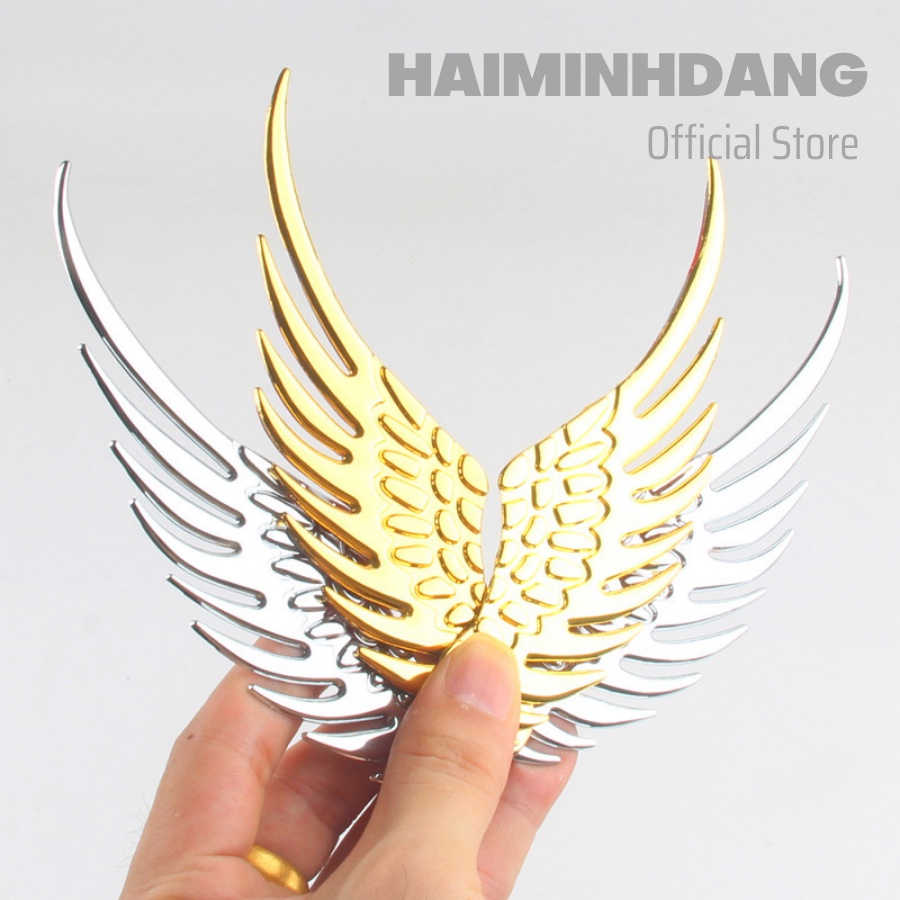 Đôi cánh thiên thần 3D gắn logo xe hơi trang trí