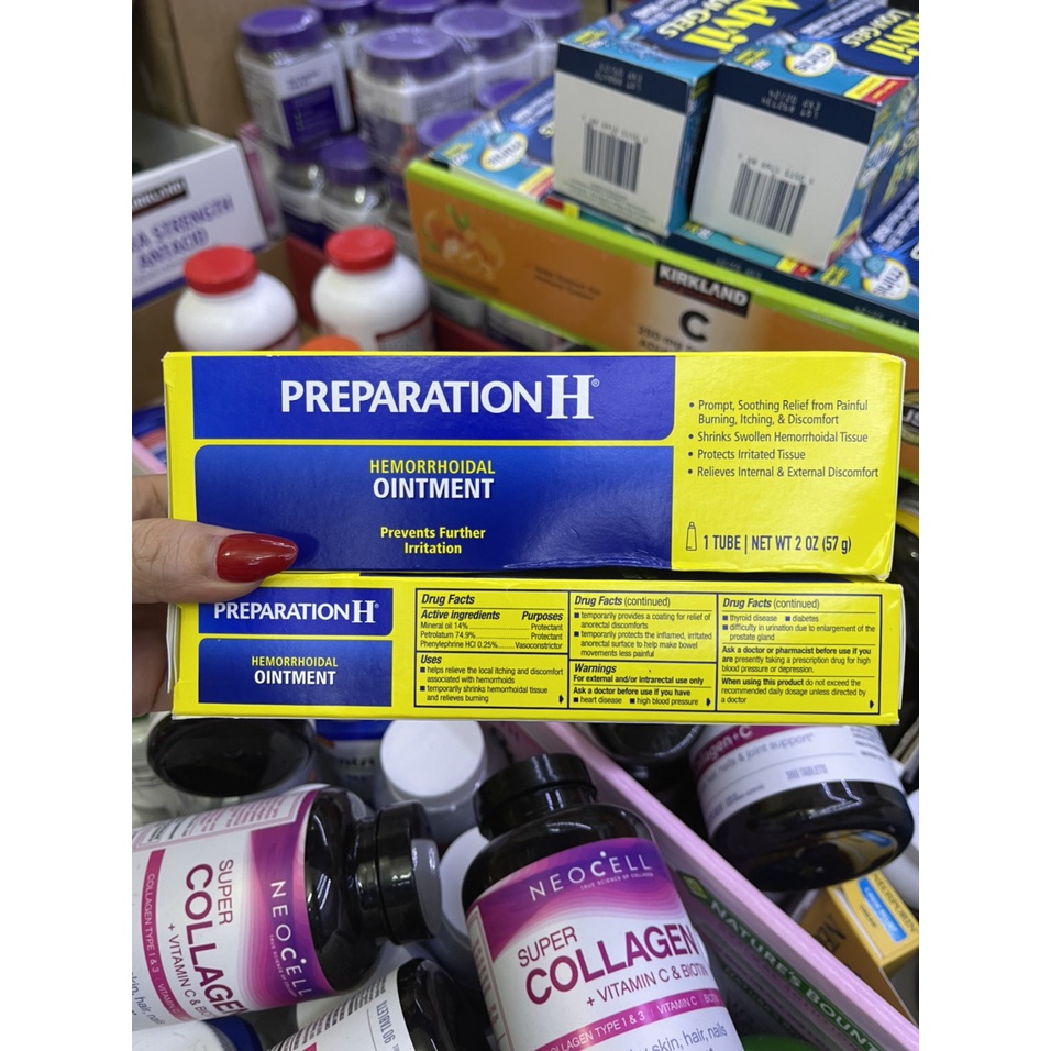 Kem bôi trĩ mỹ Preparation H Hemorrhoidal Ointment 57g