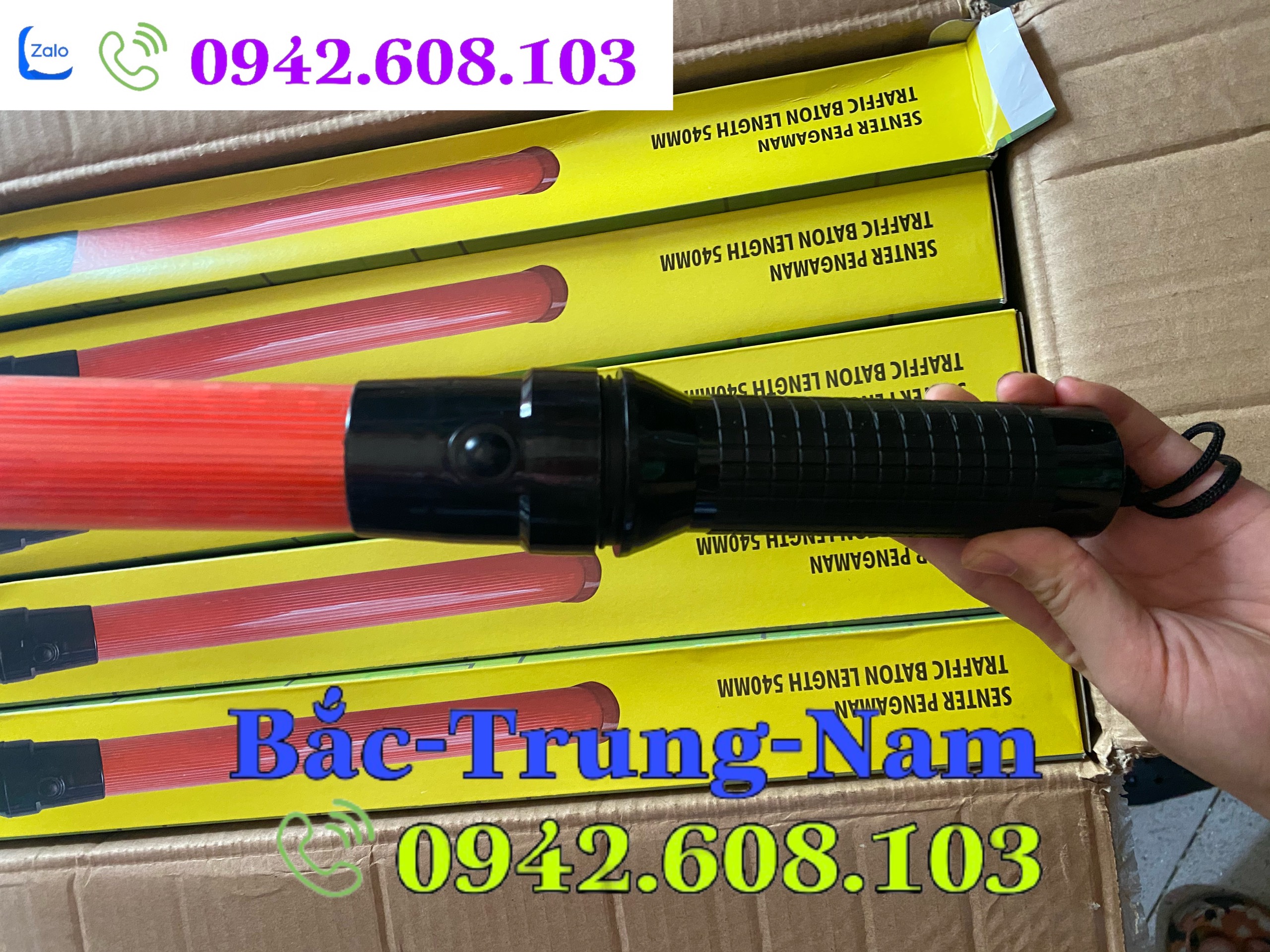 Gậy đèn chỉ huy giao thông 54cm