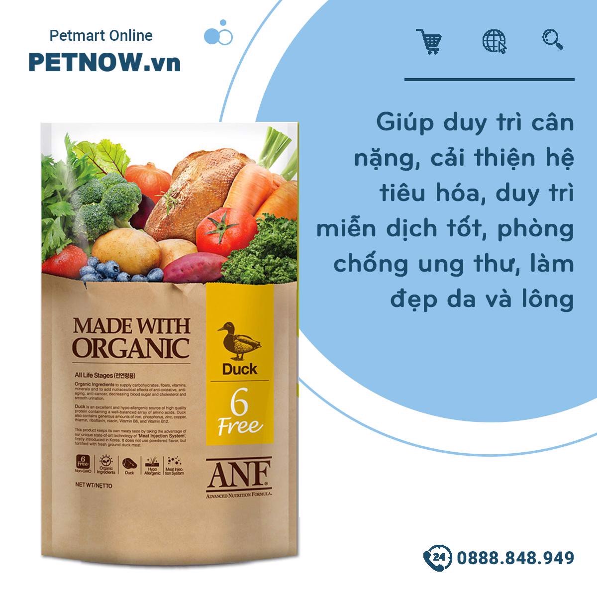 Thức ăn chó ANF 6Free Vị Thịt Vịt 6kg - Duck