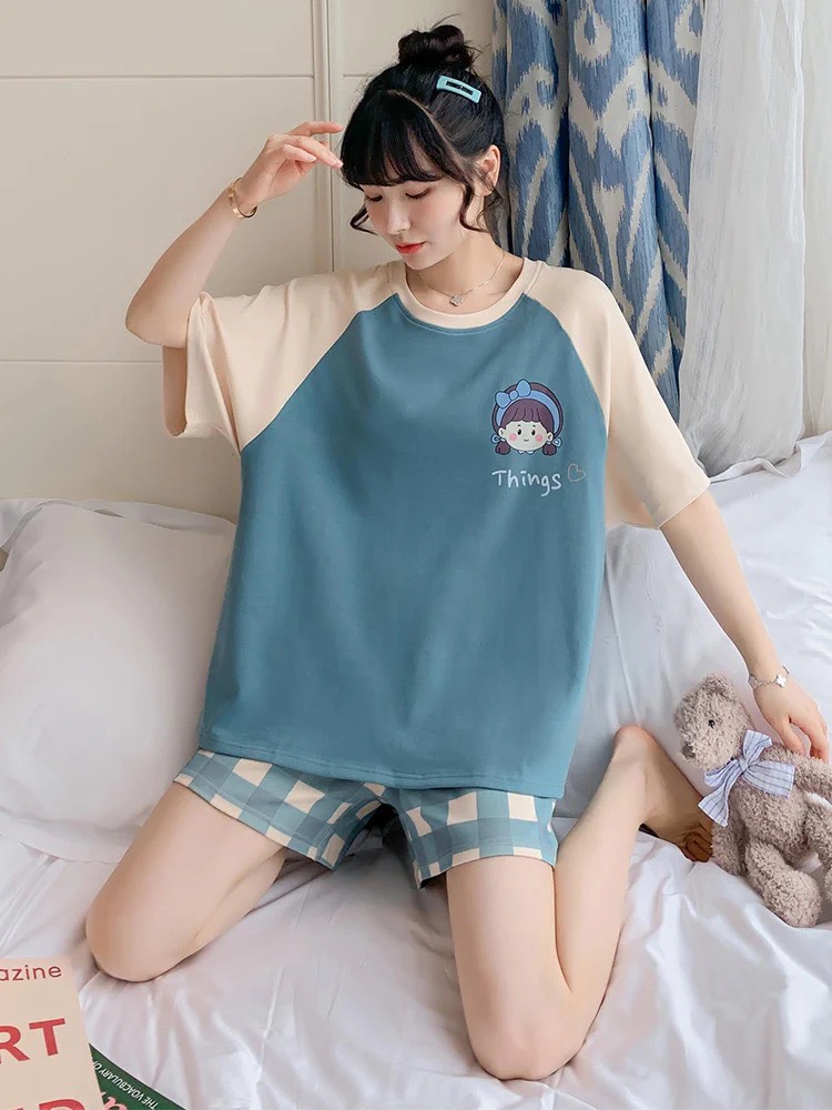 set Bộ đùi họa tiết ngộ nghĩnh in hình ZOZO chất cotton mát mịn, bộ nữ mặc nhà from rộng, áo thun nữ tay lỡ in hình, quần short đùi nữ ống rộng, đồ bộ ngủ nữ hàn quốc, AMELIA, bộ pijama cộc tay nữ, sét bộ đồ dễ thương