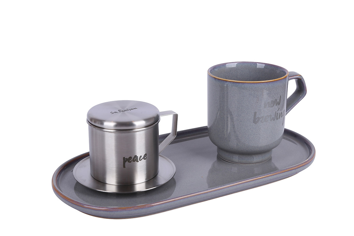 Bộ 2 cốc sứ Sa Maison Mordern&Vintage 9cm