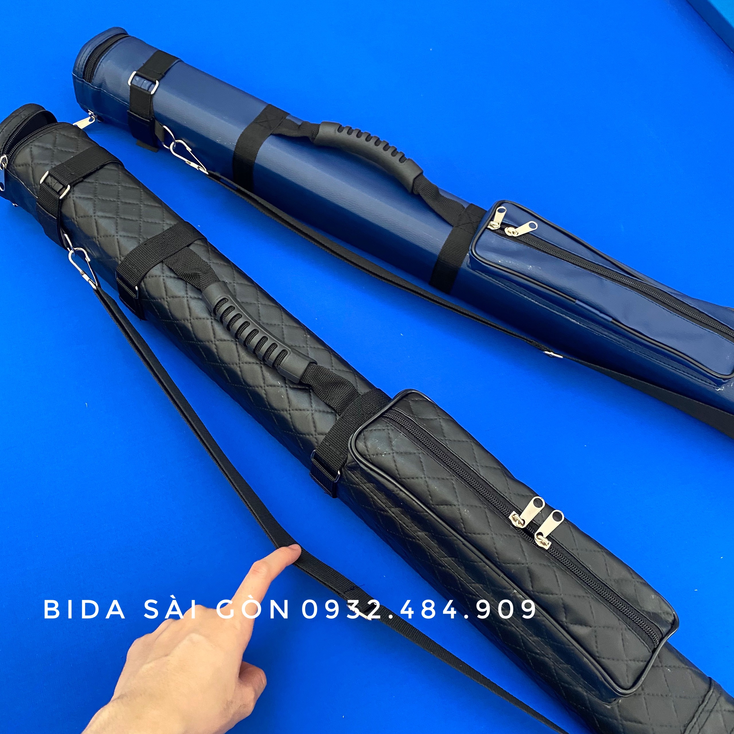 [Sale] Bao da đựng 2 cơ bida (2 ngọn x2 đuôi)