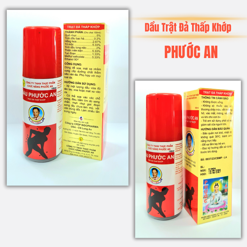 DẦU PHONG THẤP TRẬT ĐẢ PHƯỚC AN CHAI 150ml