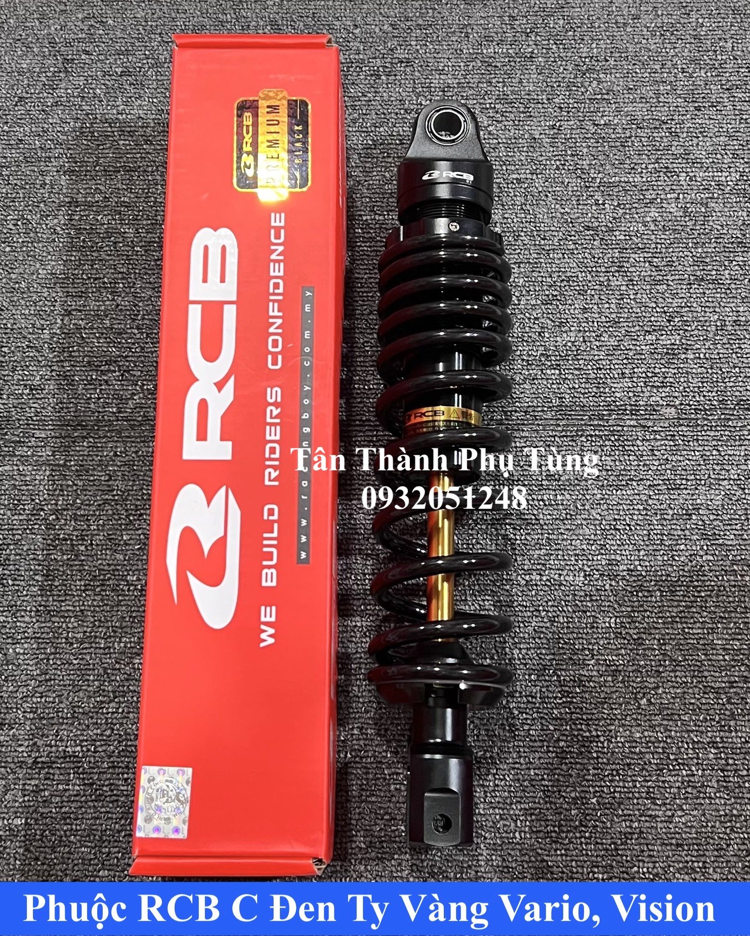 Phuộc rcb c đen ty vàng vario, click, vision