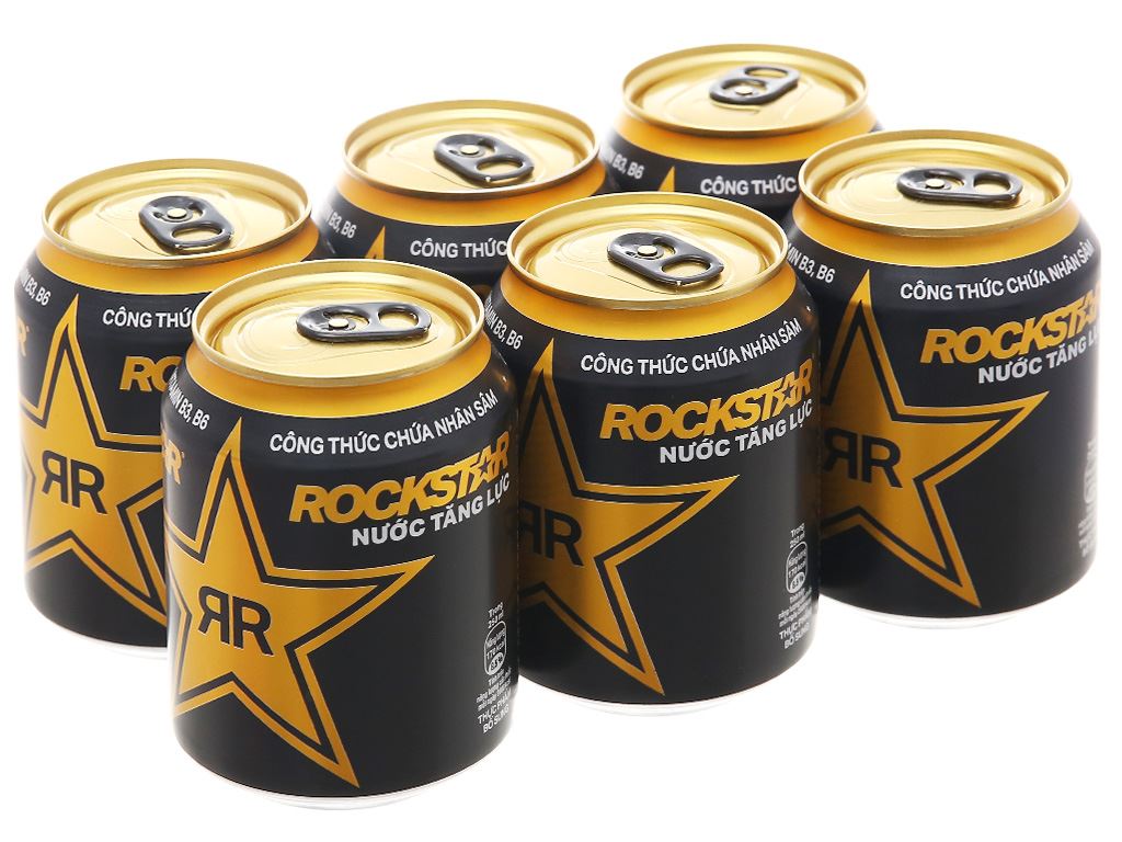 Lốc 6 Lon Nước Tăng Lực Rockstar (250ml/ lon)