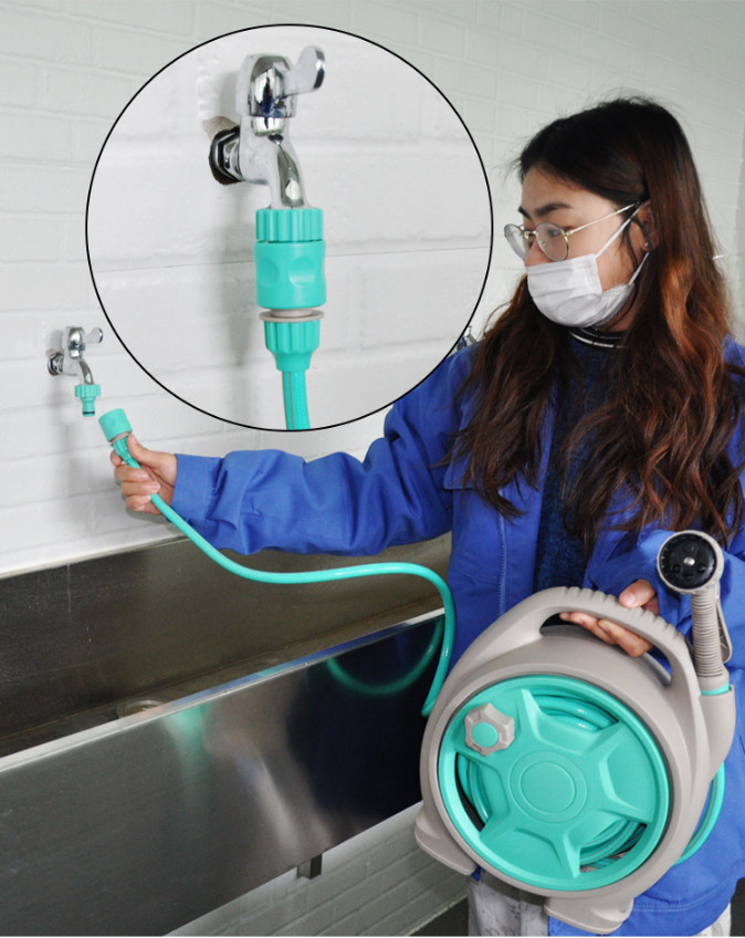 Bộ Vòi Rửa Xe, Tưới Cây Rulo Thu Cuộn Ống Nước