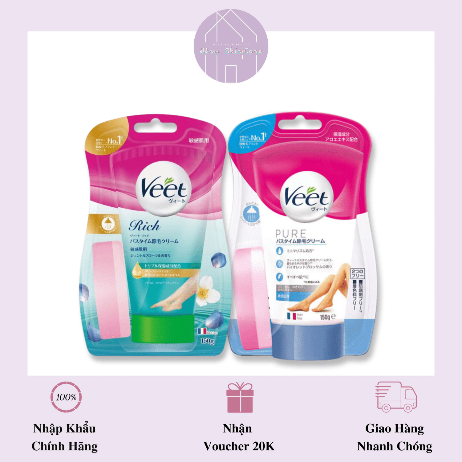 Veet natural - kem tẩy lông 150g