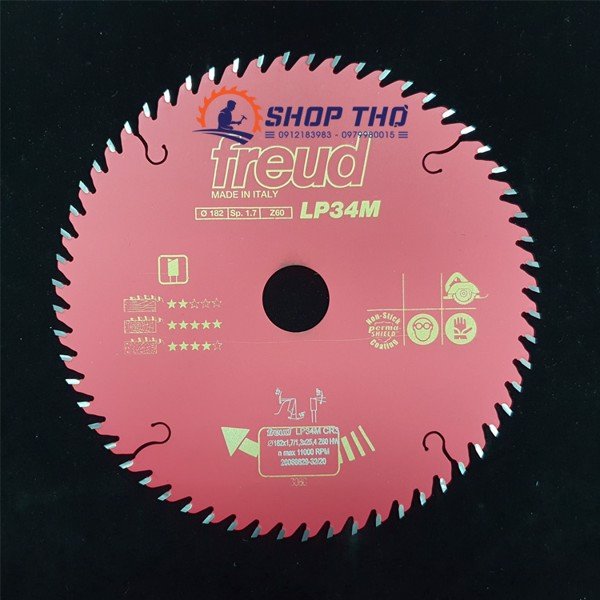 Lưỡi cưa Freud Pro đường kính 182mm cốt 25.4mm