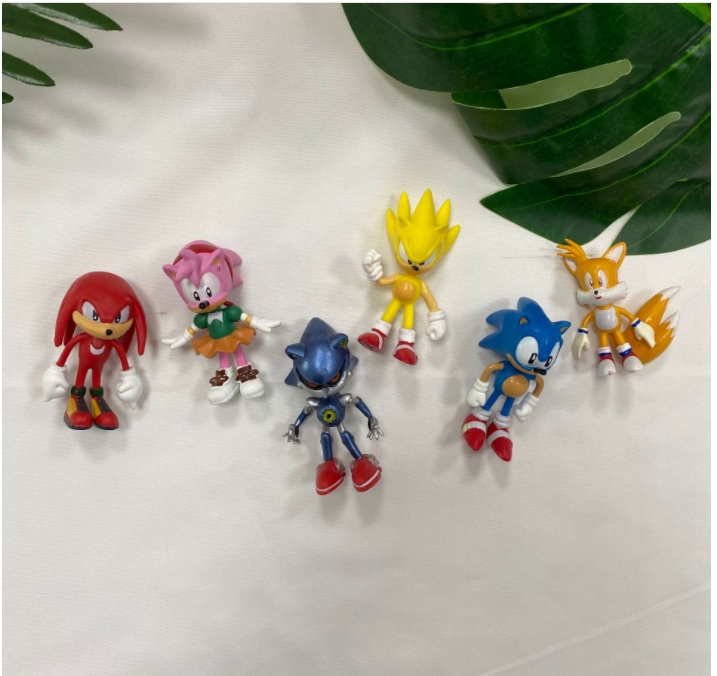 Bộ 06 Mô Hình Nhân Vật Nhím Sonic Thần Tốc