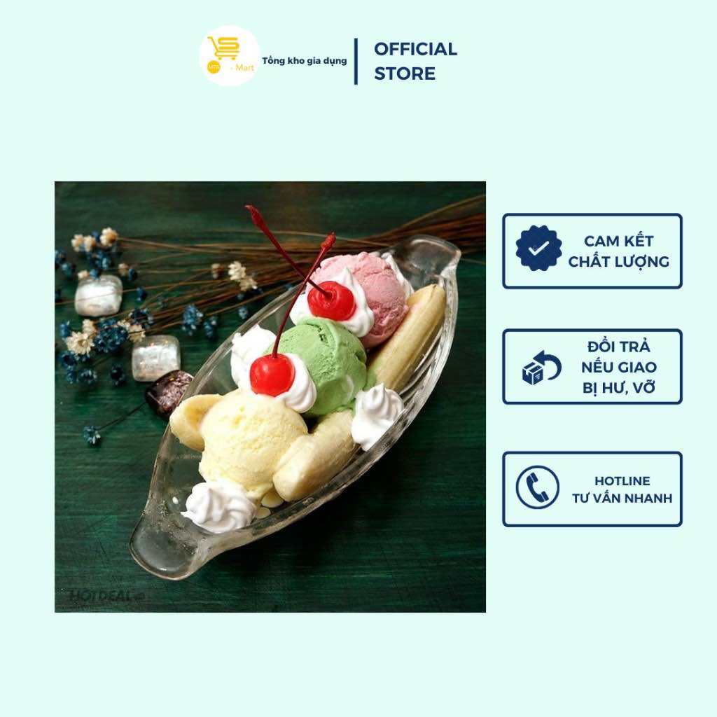 Dĩa Thuyền, Dĩa Thuỷ Tinh Ocean Alaska Trong Suốt, Cao Cấp | MTA-MART