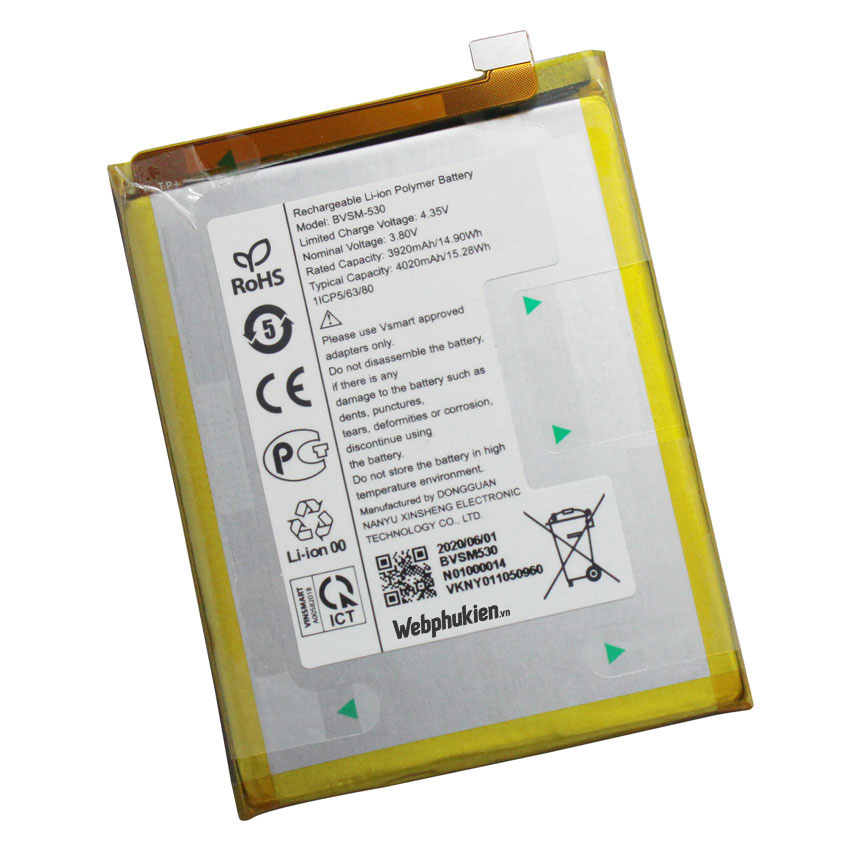 Pin vsmart active 3 / bvsm-530 mới 100 bảo hành 1 đổi 1
