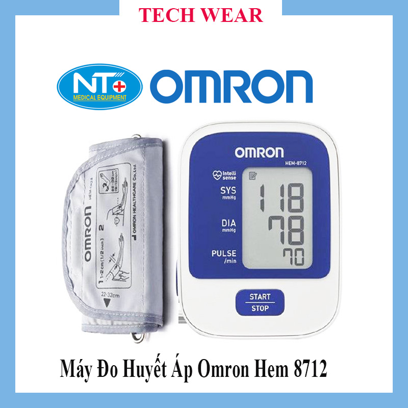 [Bộ Y Tế Khuyên Dùng] Máy Đo Huyết Áp Tự Động Omron Hem 8712, Máy Đo Huyết Áp Omron Nhật Bản, Màn Hình LCD Hiển Thị Rõ Ràng, Đo Nhanh Chính Xác Tuyệt Đối, Thiết Kế Nhỏ Gọn, Phím Lớn, Dễ Sử Dụng, Bảo Hành 5 Năm.