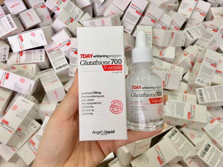 [HCM][Lấy mã giảm thêm 30%] Huyết thanh trắng da 7day Whitening Program Glutathione 700 V-ample