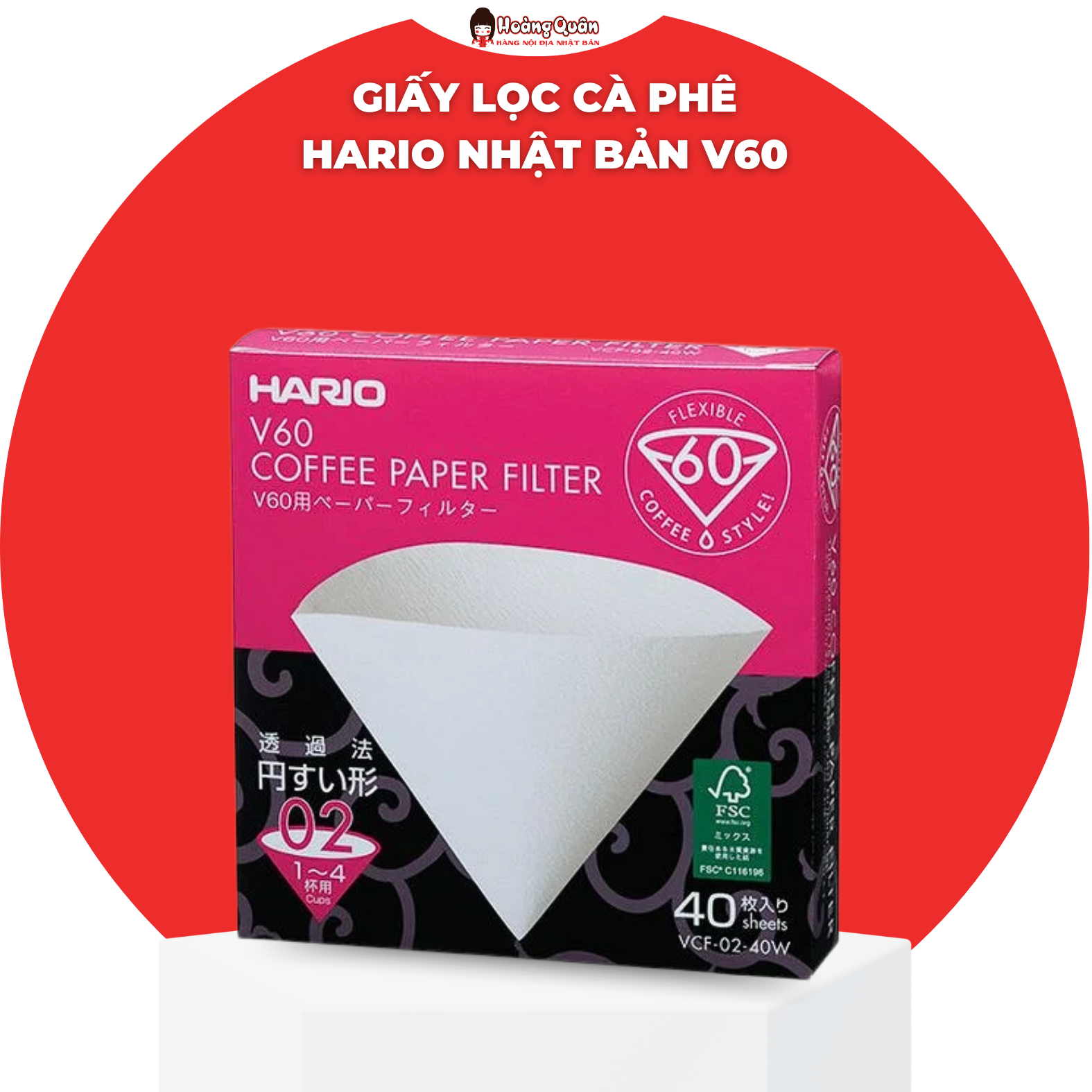 Giấy Lọc Cà Phê Hario Nhật Bản V60