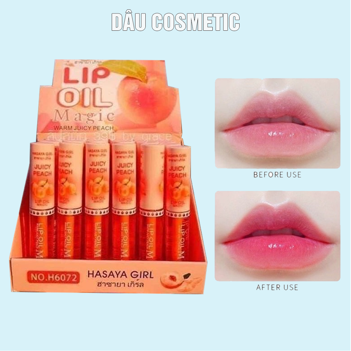 1 Cây Son Duong môi Trái Đào Hasaya Girl