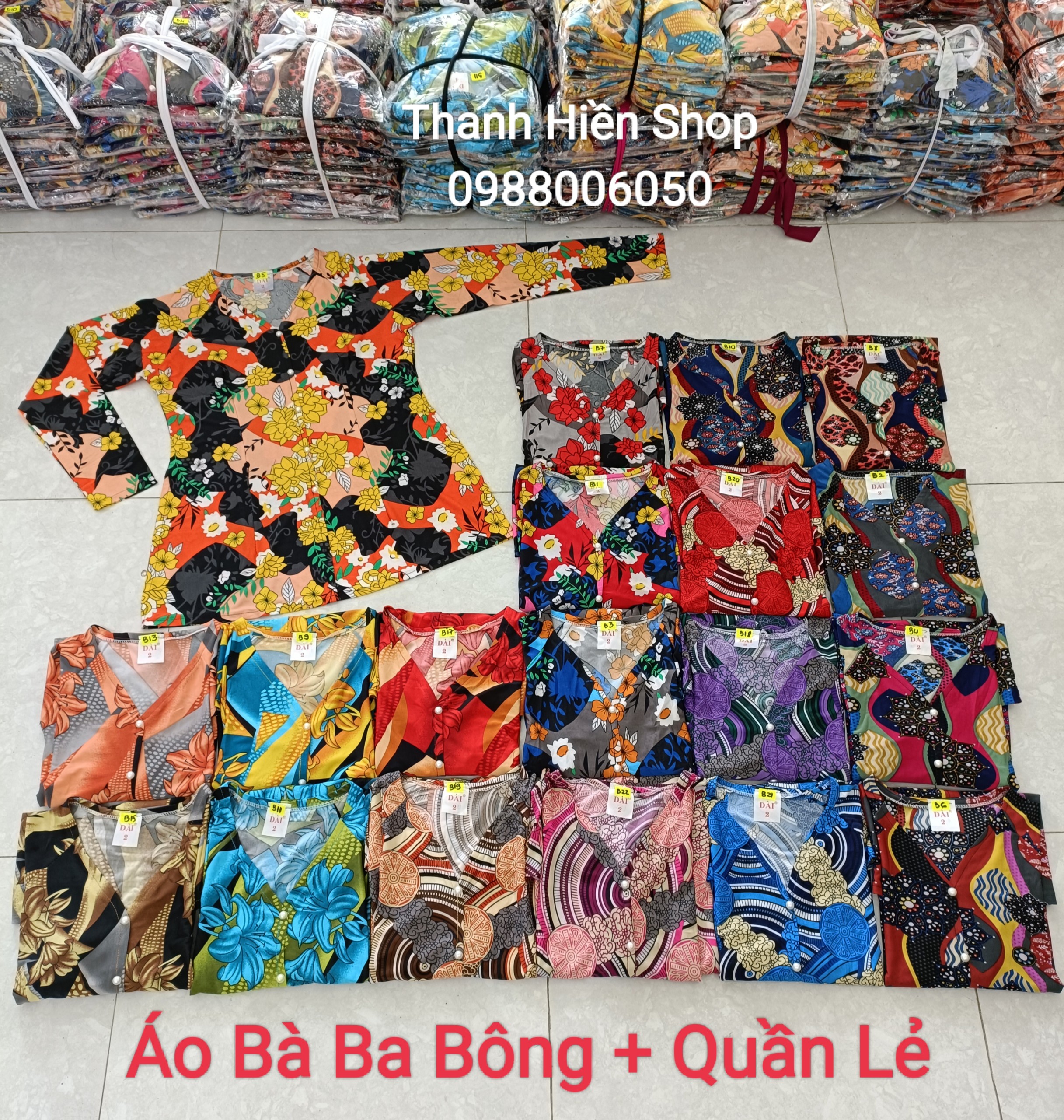 Áo Bà Ba Bông - Áo Lẻ (Không Quần)