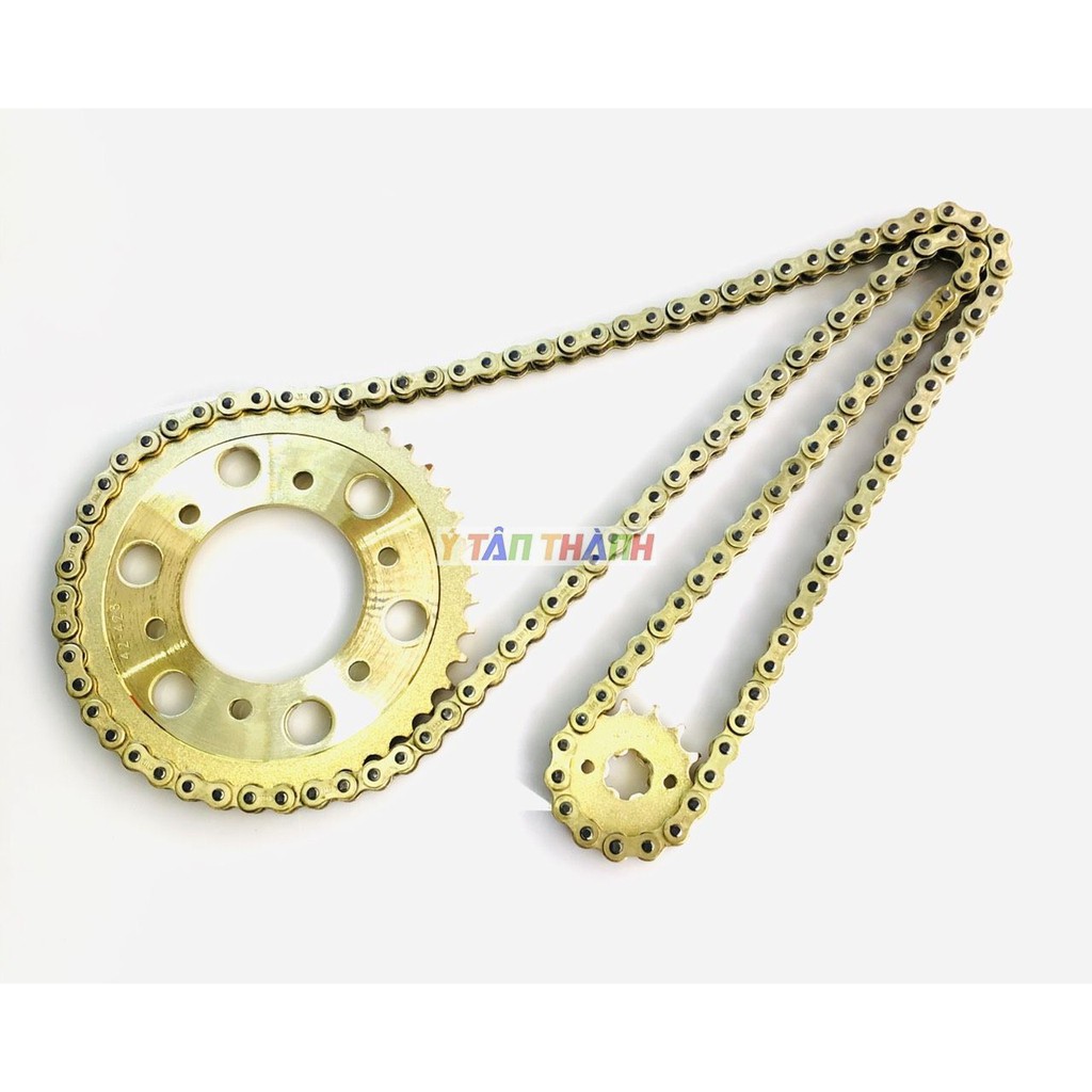 Nhông sên dĩa vàng Exciter 150, sản phẩm tốt, chất lượng cao, cam kết như hình, độ bền cao, dễ lắp ráp, an toàn khi sử dụng