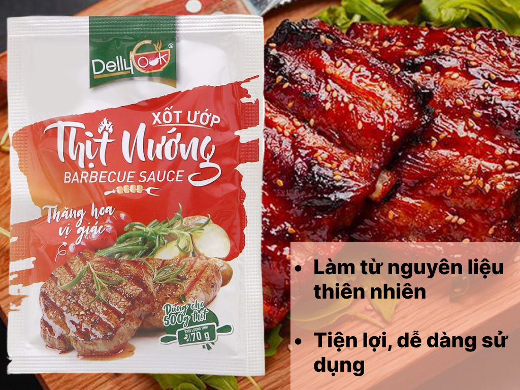 [Delly Cook] Xốt ướp thịt nướng gói 70gr