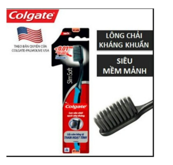BÀN CHẢI ĐÁNH RĂNG COLGATE SLIMSOFT CHARCOAL