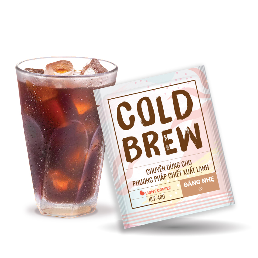 Cà phê pha Cold brew đắng ít Light Coffee  - túi 40gr - Lazcoin