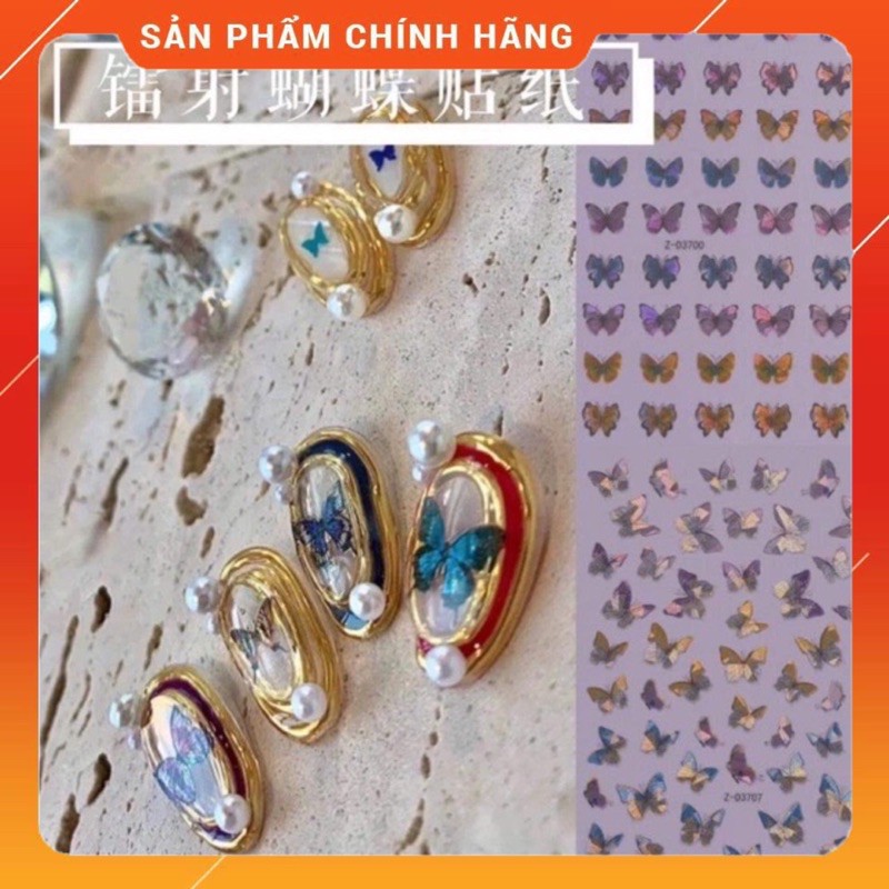 [HCM]STICKER BƯỚM LAZZER DÁN MÓNG SIÊU XINH