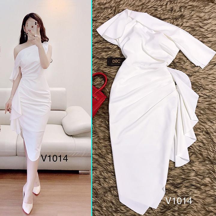 Váy thiết kế cao cấp V1014 -DVC (Kèm ảnh thật trải sàn do shop tự chụp)